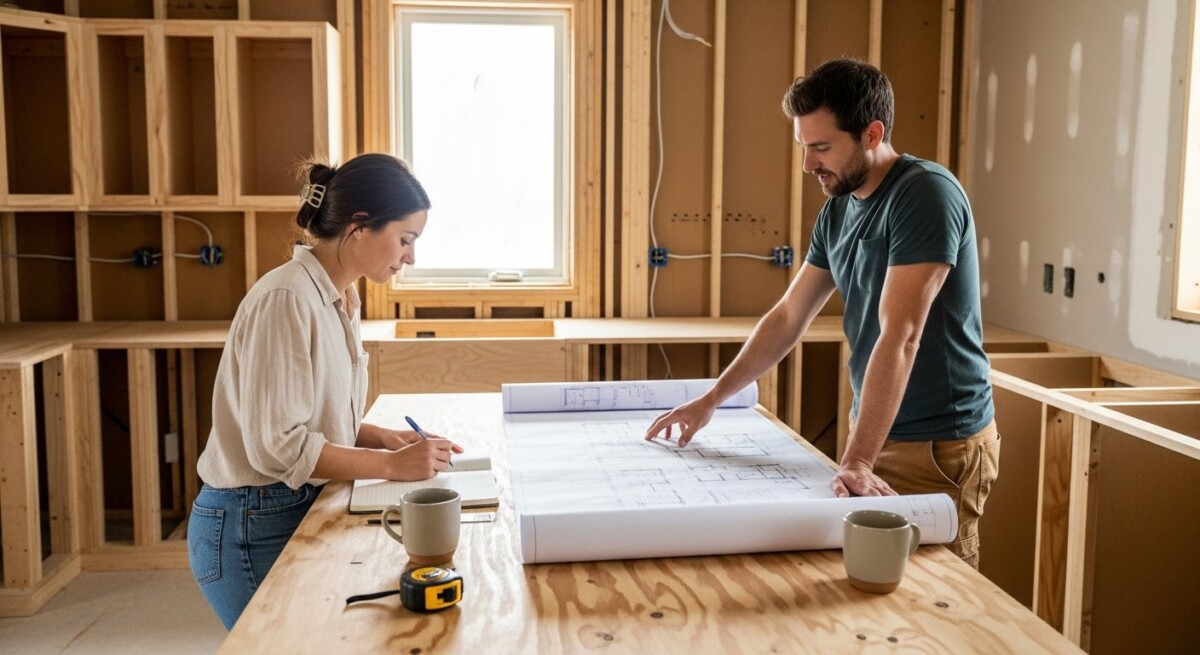 What is the first step in planning a kitchen remodel?