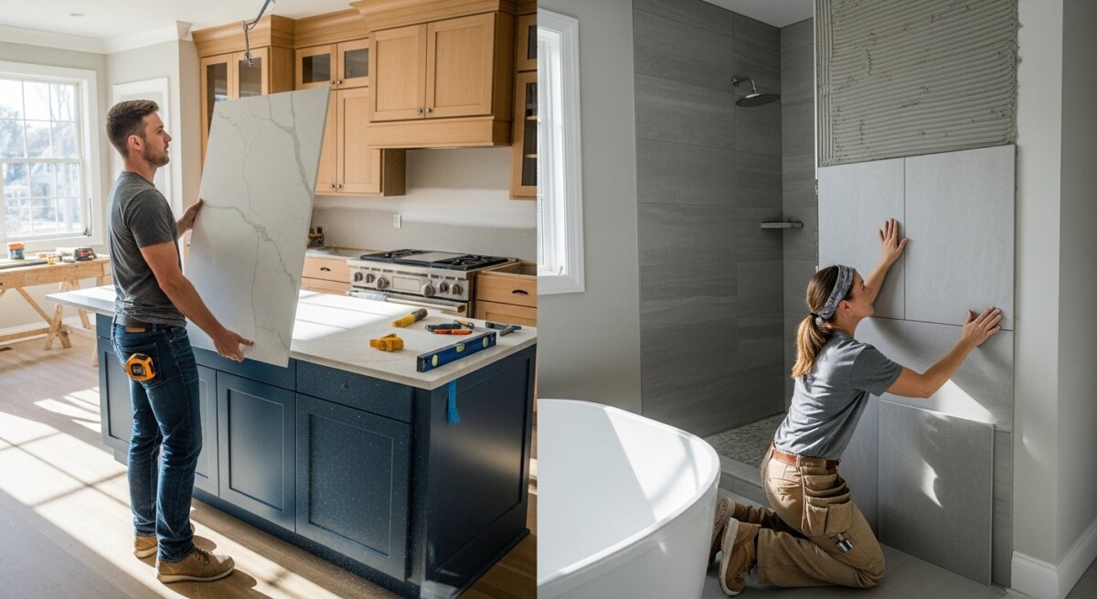 kitchen remodel vs bathroom remodel